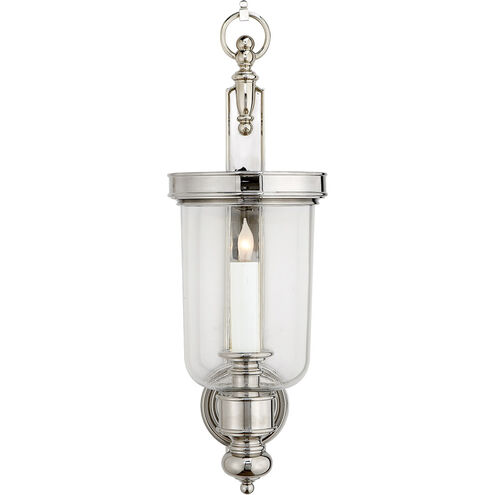 Chapman & Myers Georgian 1 Light 7.5 inch Polished Nickel Hurricane Wall Sconce Wall Light, Small