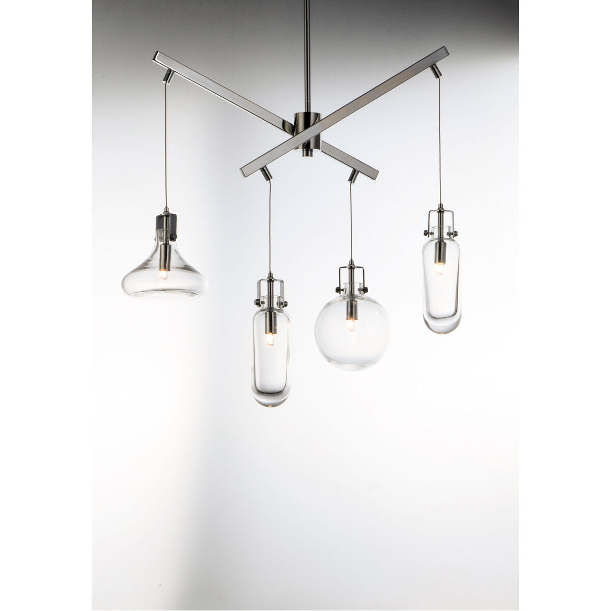 Kem 4 Light 7.5 inch Polished Chrome Multi-Light Pendant Ceiling Light
