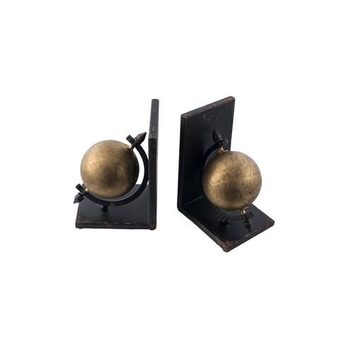Anita 6 X 5 inch Gold and Black Bookends