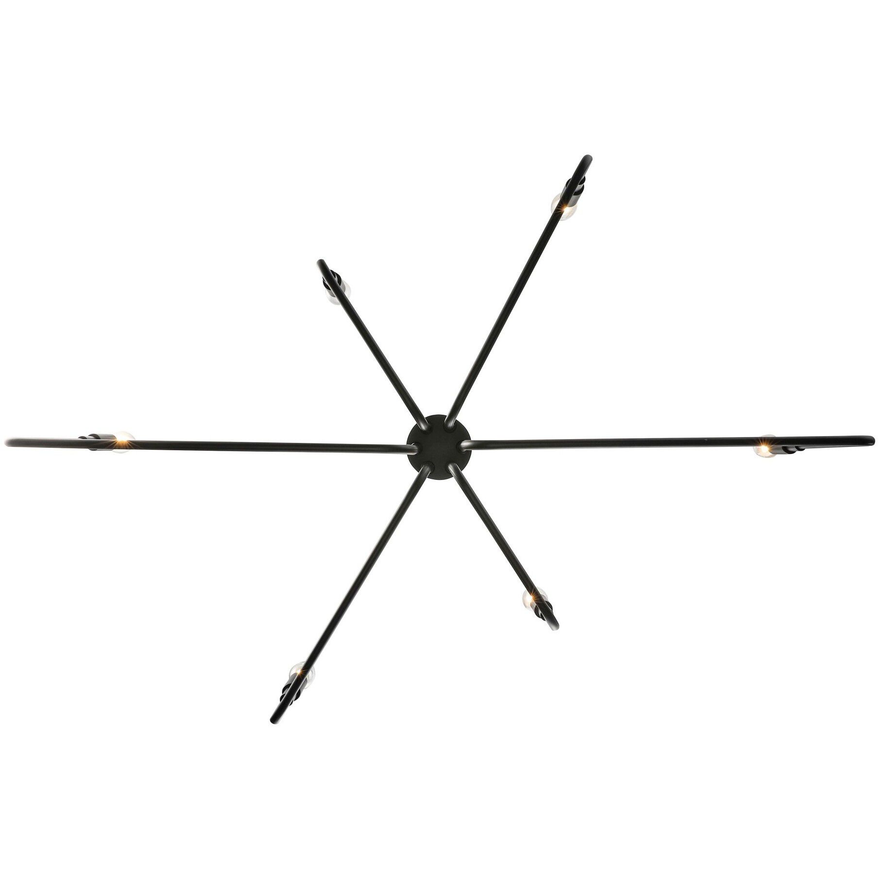 Juniper 6 Light 36 inch Black Chandelier Ceiling Light