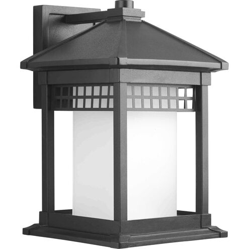 Merit 1 Light 16 inch Textured Black Outdoor Wall Lantern