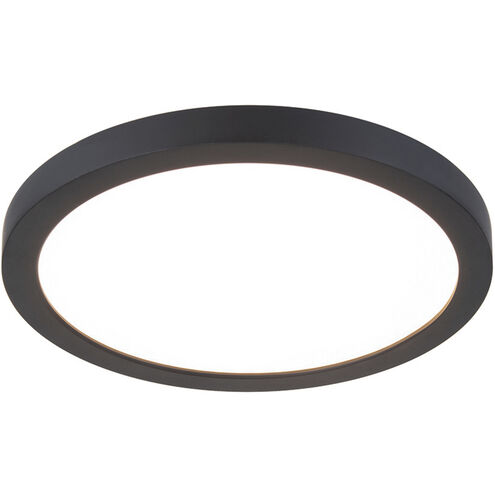 Round LED 7 inch Black Flush Mount Ceiling Light in 3000K