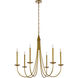 Cohen 6 Light 36 inch Brass Chandelier Ceiling Light