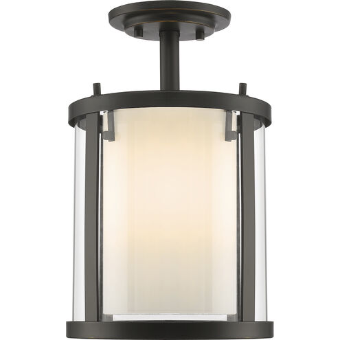 Willow 3 Light 9 inch Olde Bronze Semi Flush Mount Ceiling Light