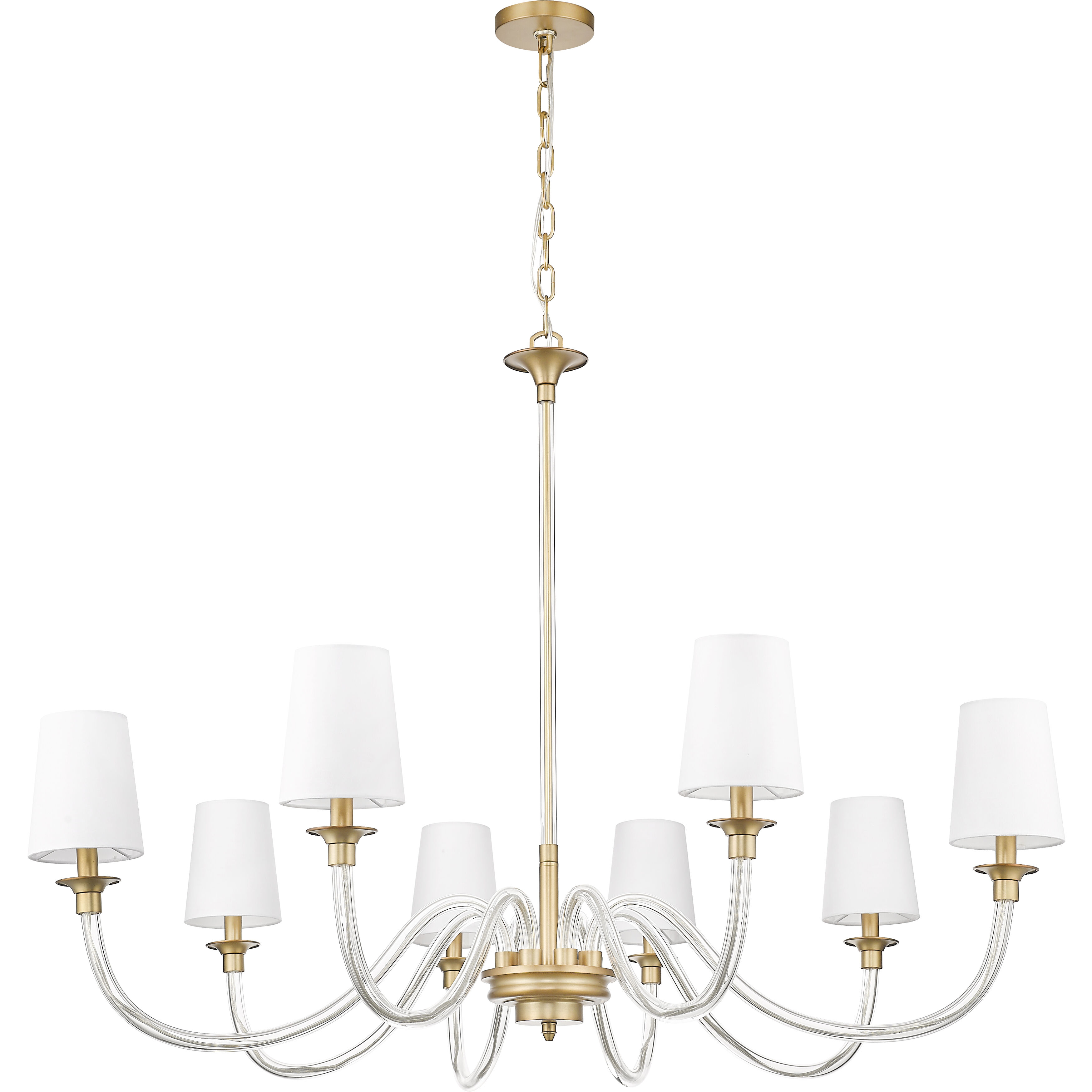 Katerina 8 Light 46 inch Rubbed Brass Chandelier Ceiling Light