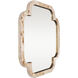 Swiss 50 X 50 inch Poplar Burl with Weathered Brass Wall Mirror