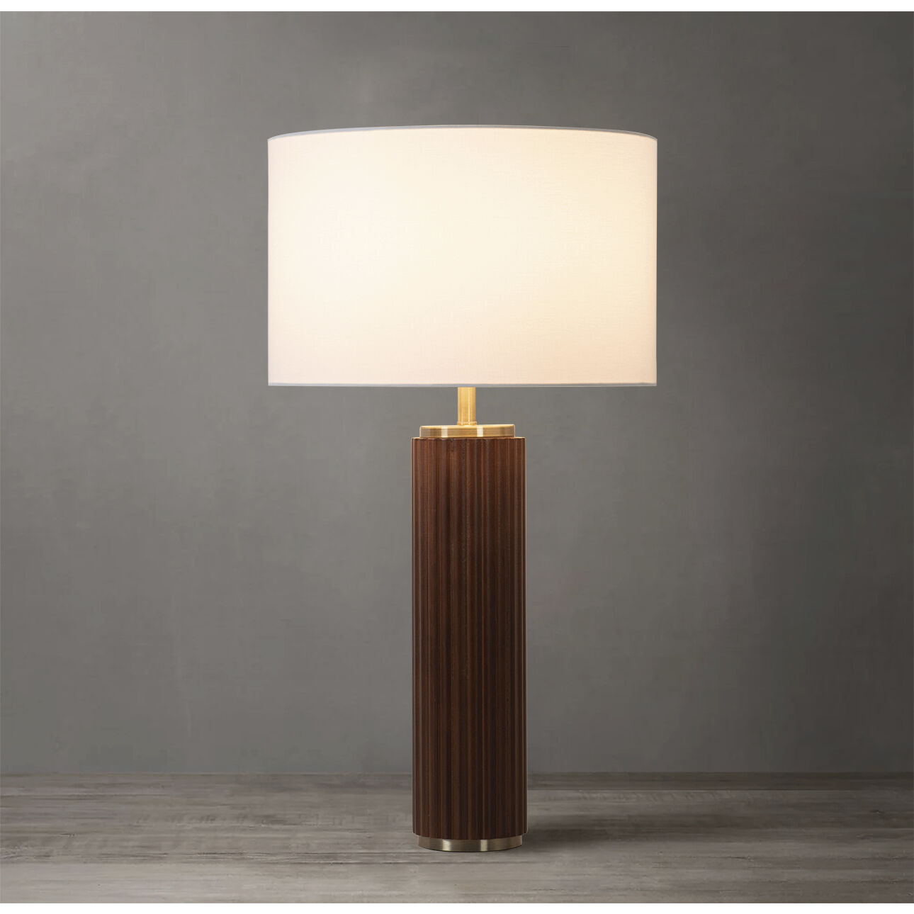 Tambo 30 inch 23.00 watt Dark Walnut and Weathered Brass Table Lamp Portable Light