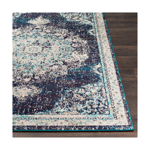 Morocco 36 X 24 inch Navy/Teal/Pale Blue/Dark Brown/Charcoal/Camel Rugs, Rectangle