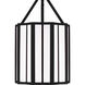 Martinique 3 Light 9.75 inch Matte Black Mini Pendant Ceiling Light, Small