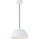 Forte 1 Light 12 inch White Pendant Ceiling Light