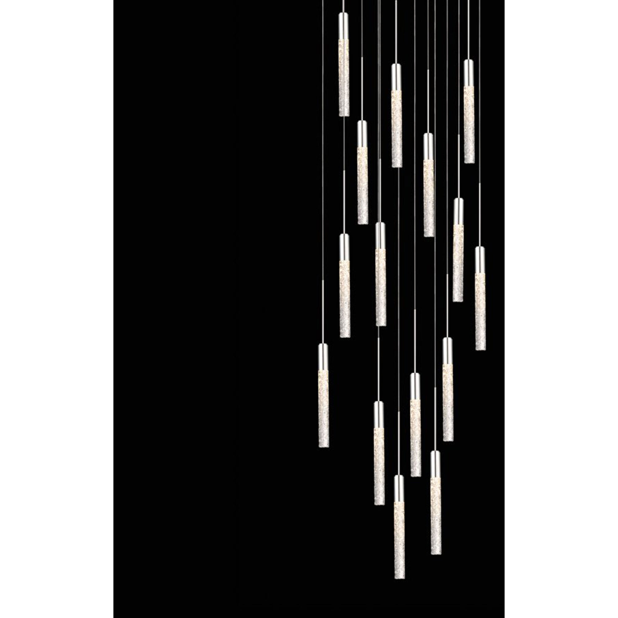 Magic LED 23 inch Polished Nickel Multi-Light Pendant Ceiling Light in 15, Round