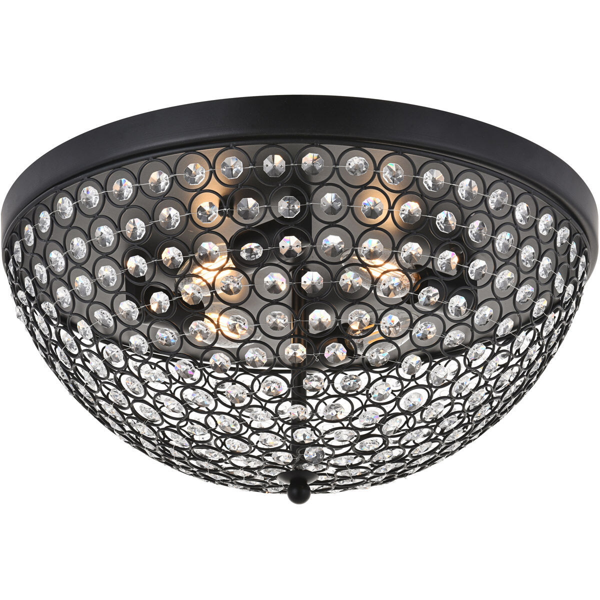 Taye 4 Light 18 inch Matte Black Flush Mount Ceiling Light