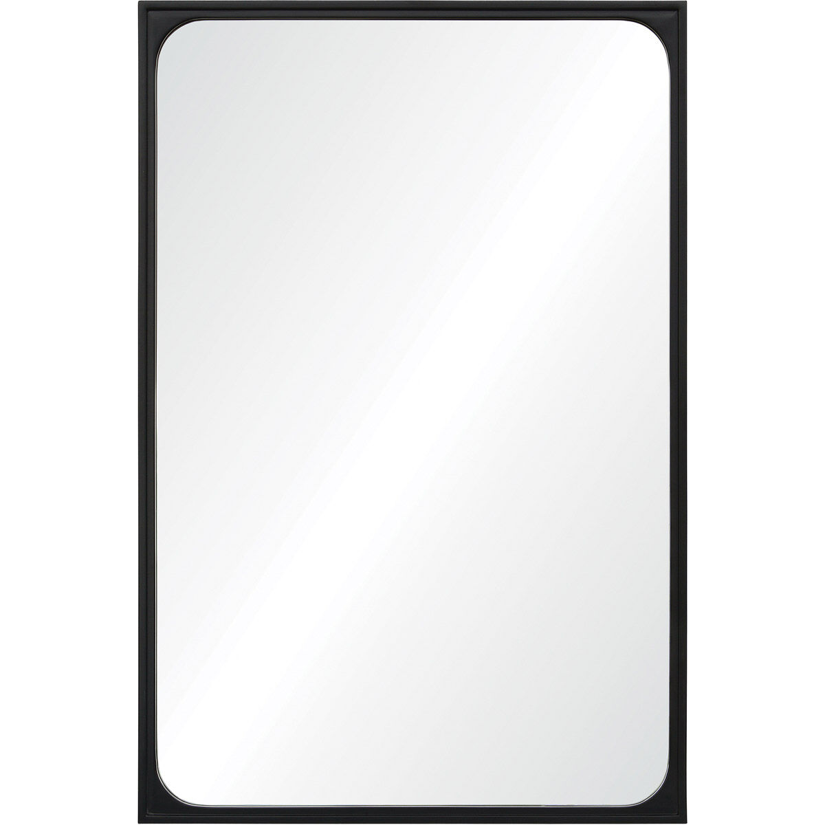 Sorella 36 X 24 inch Black Powder Coated Wall Mirror, Medium Rectangle