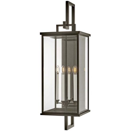 Estate Series Weymouth 4 Light 45.5 inch Oil Rubbed Bronze Outdoor Wall Mount