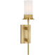 Ray Booth Beza LED 5.25 inch Antique Brass Tail Sconce Wall Light, Large