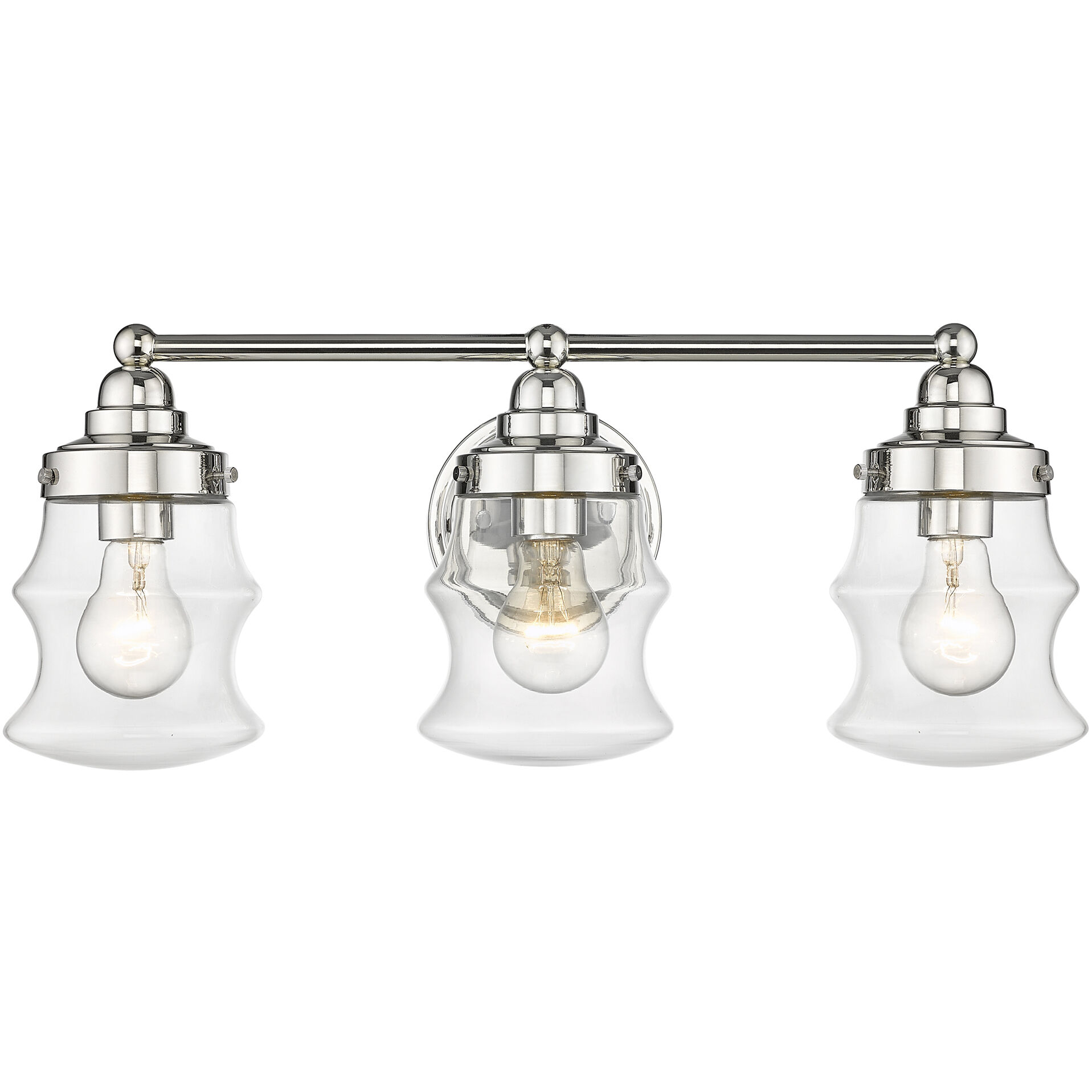 Keal 3 Light 22 inch Polished Nickel Vanity Light Wall Light