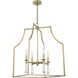 Baxter 4 Light 22 inch Aged Brass Lantern Chandelier Ceiling Light