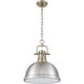 Yep Duncan 1 Light 14 inch Aged Brass Pendant Ceiling Light in Pewter, Large
