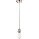 Ballston Bare Bulb 1 Light 5 inch Polished Nickel Mini Pendant Ceiling Light, Ballston