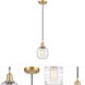 Ballston Belfast 1 Light 6 inch Satin Gold Mini Pendant Ceiling Light