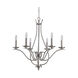 Genevieve 5 Light 28 inch Satin Nickel Chandelier Ceiling Light