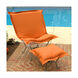 Puff Titanium Frame with Seascape Canyon Outdoor Scroll Chair with Cover