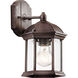 Barrie 1 Light 10 inch Tannery Bronze Outdoor Wall in Incandescent, Small