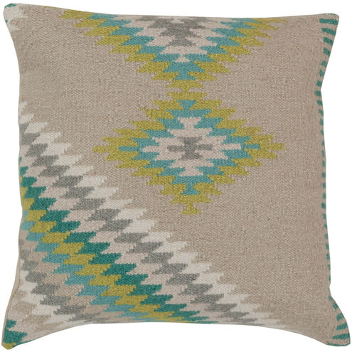 Kilim 20 inch Mint, Lime, Olive, Khaki Pillow Kit