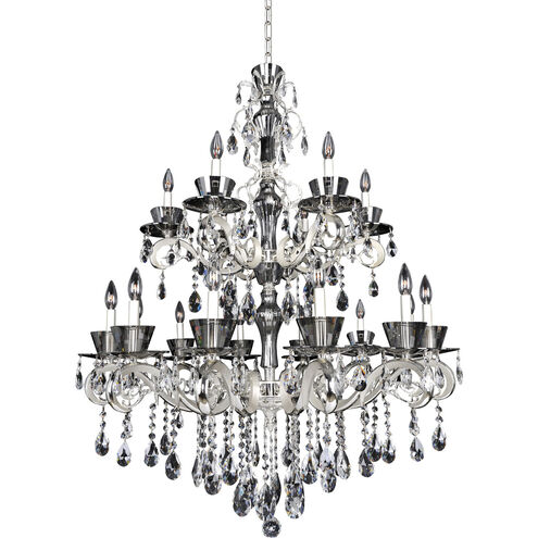 Locatelli 18 Light 38 inch Two Tone Silver Chandelier Ceiling Light in Firenze Clear