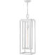 Estate Series Republic 1 Light 9 inch Textured White Outdoor Hanging Lantern, Coastal Elements