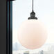 Franklin Restoration Beacon 1 Light 12 inch Matte Black Mini Pendant Ceiling Light in Incandescent, Matte White, Franklin Restoration
