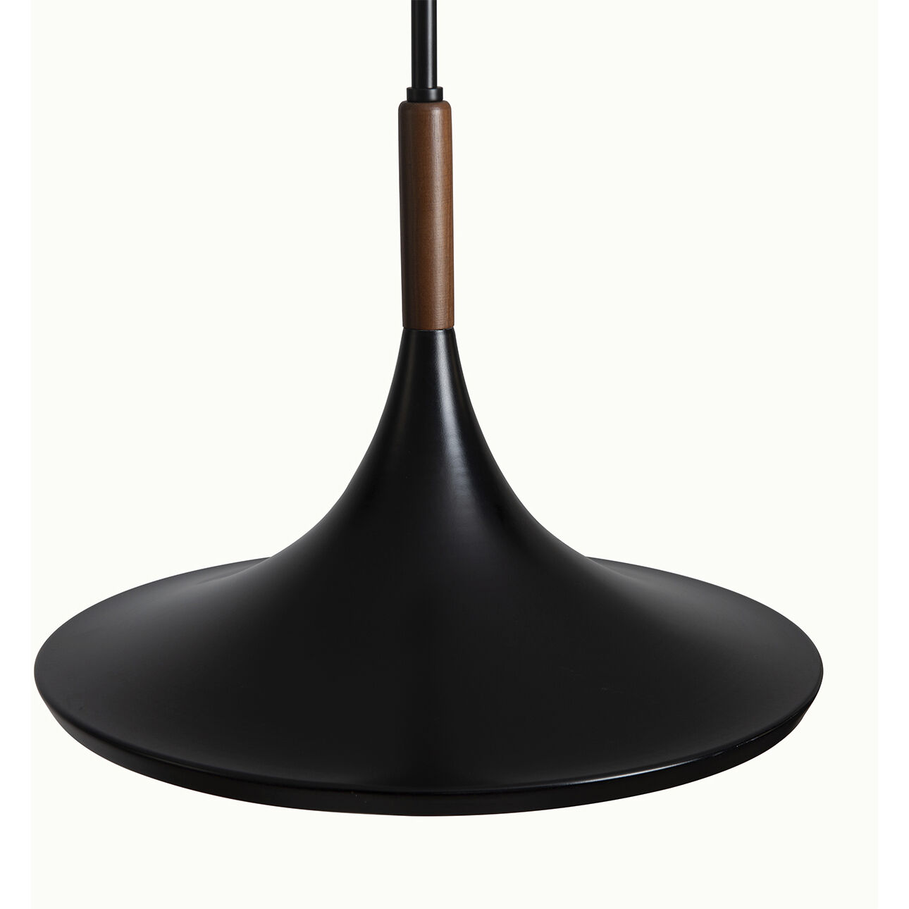 Lodi LED 13 inch Matte Black and Walnut Pendant Ceiling Light