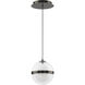 Cyllindra LED 6 inch Black Chrome Pendant Ceiling Light in 4000K, Black/Chrome, dweLED