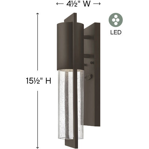 Shelter LED 16 inch Buckeye Bronze Outdoor Wall Mount Lantern