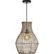 Nahanni 1 Light 13.8 inch Natural Pendant Ceiling Light