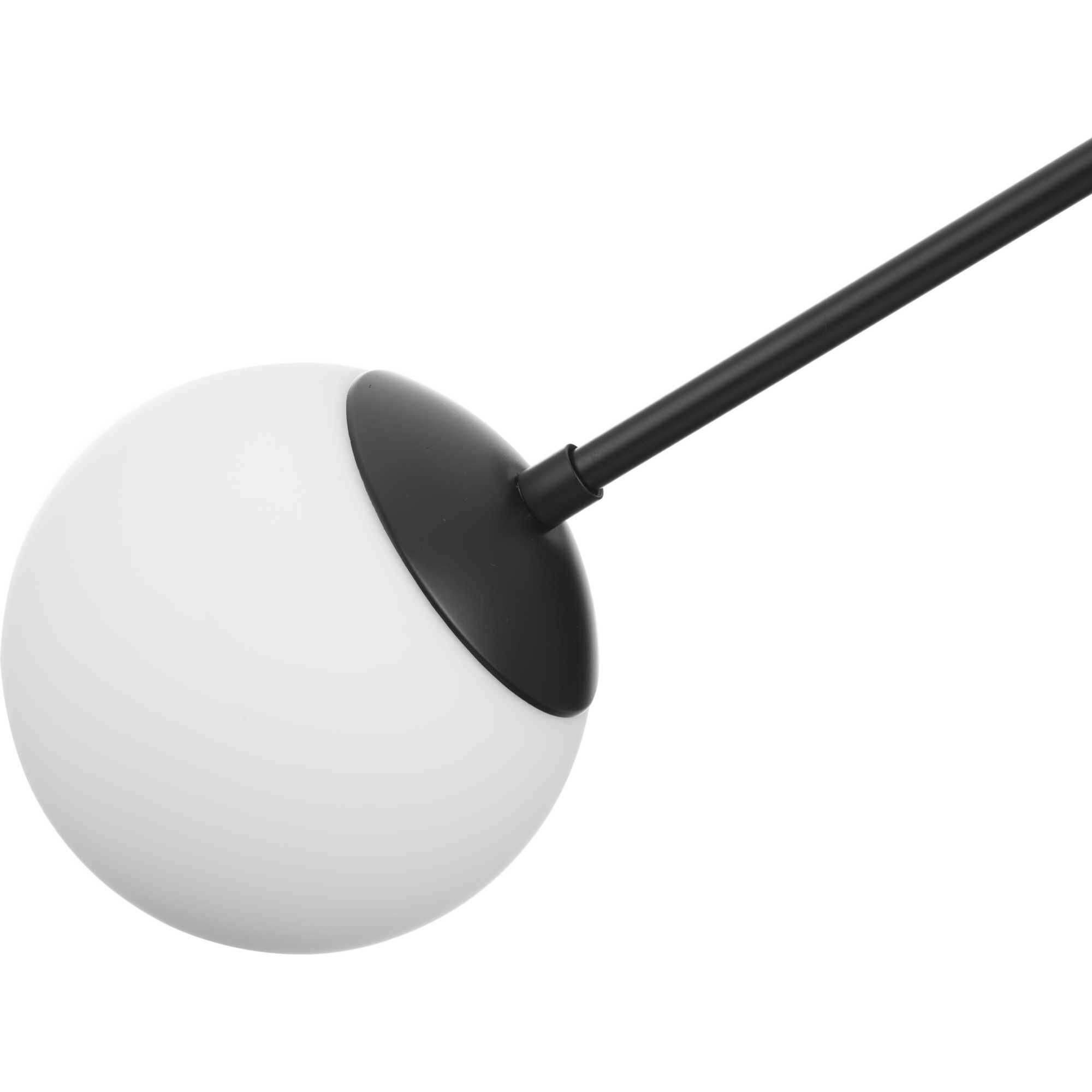 Haas 6 Light 50 inch Matte Black Chandelier Ceiling Light, Design Series