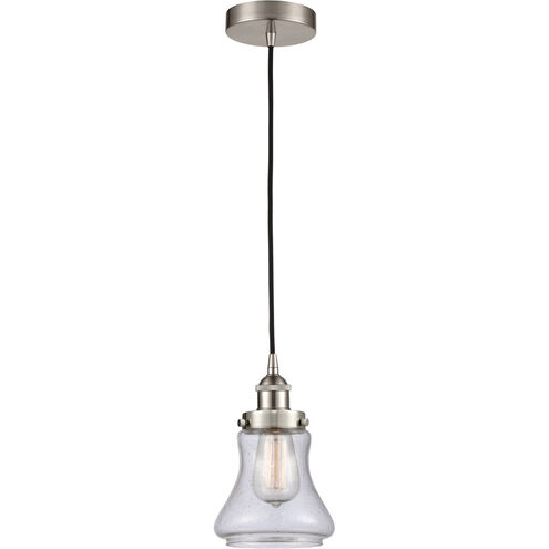 Edison Bellmont LED 6 inch Brushed Satin Nickel Mini Pendant Ceiling Light