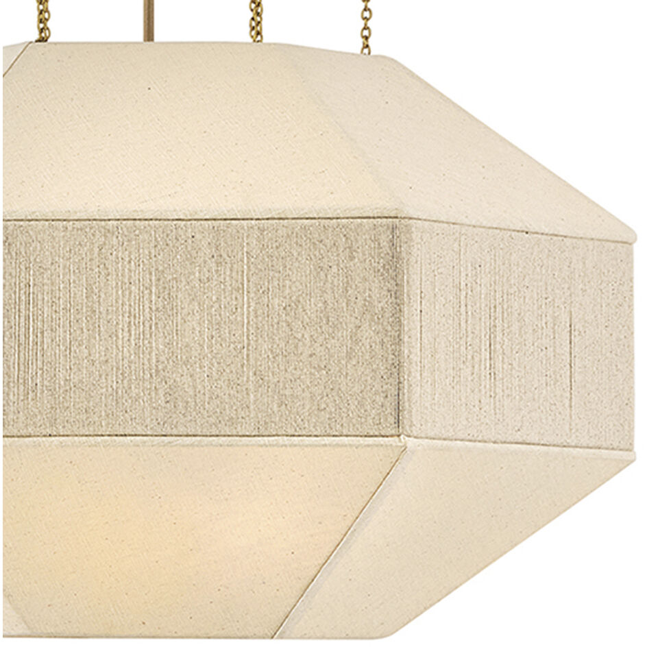 Lisa McDennon Lyla 4 Light 24.25 inch Lacquered Brass Chandelier Ceiling Light, Drum