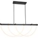 Cascata LED 45 inch Black and Brushed Brass Island Light Ceiling Light