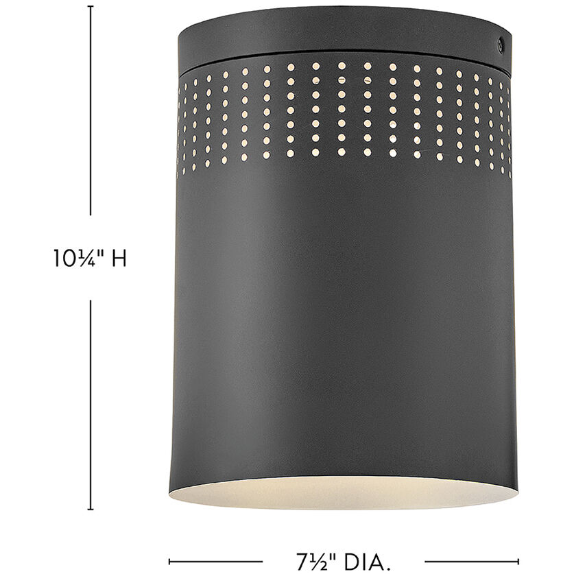 Casey 1 Light 7.5 inch Black Flush Mount Ceiling Light