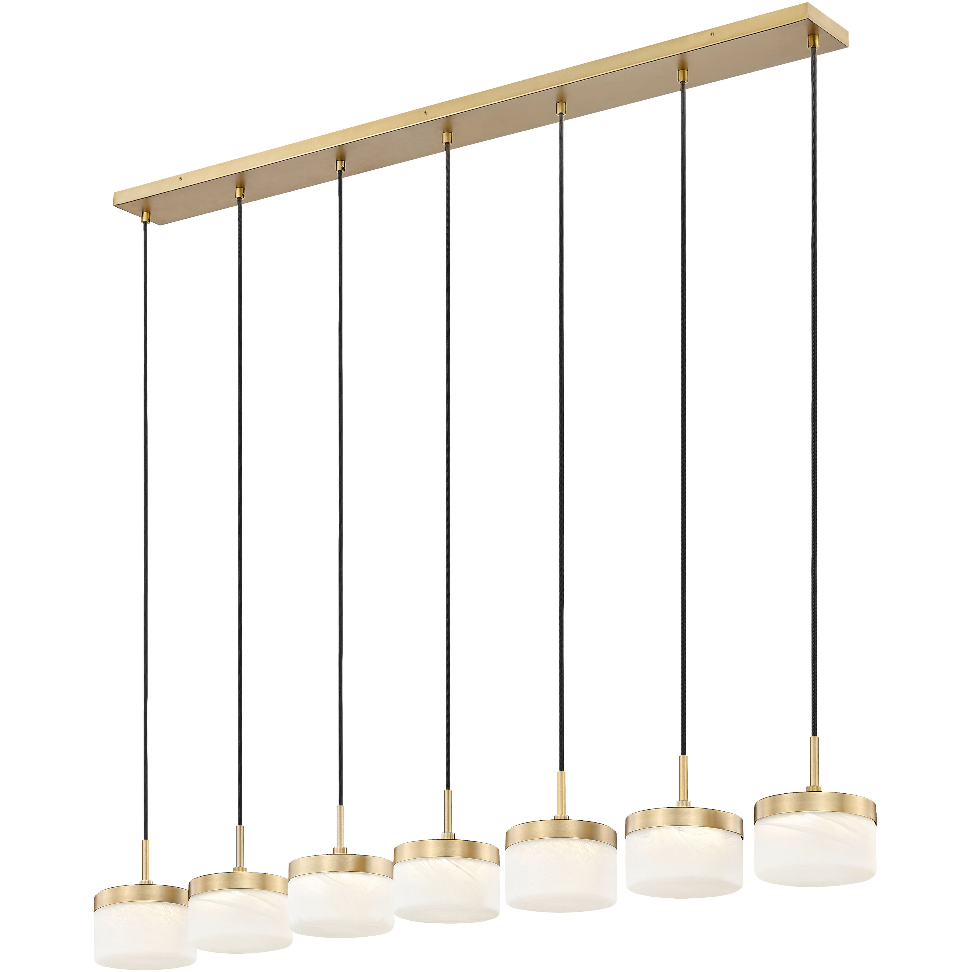 Renaud LED 58.75 inch Modern Gold Linear Chandelier Ceiling Light