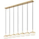Renaud LED 58.75 inch Modern Gold Linear Chandelier Ceiling Light
