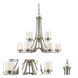 Willow 9 Light 31.25 inch Brushed Nickel Chandelier Ceiling Light