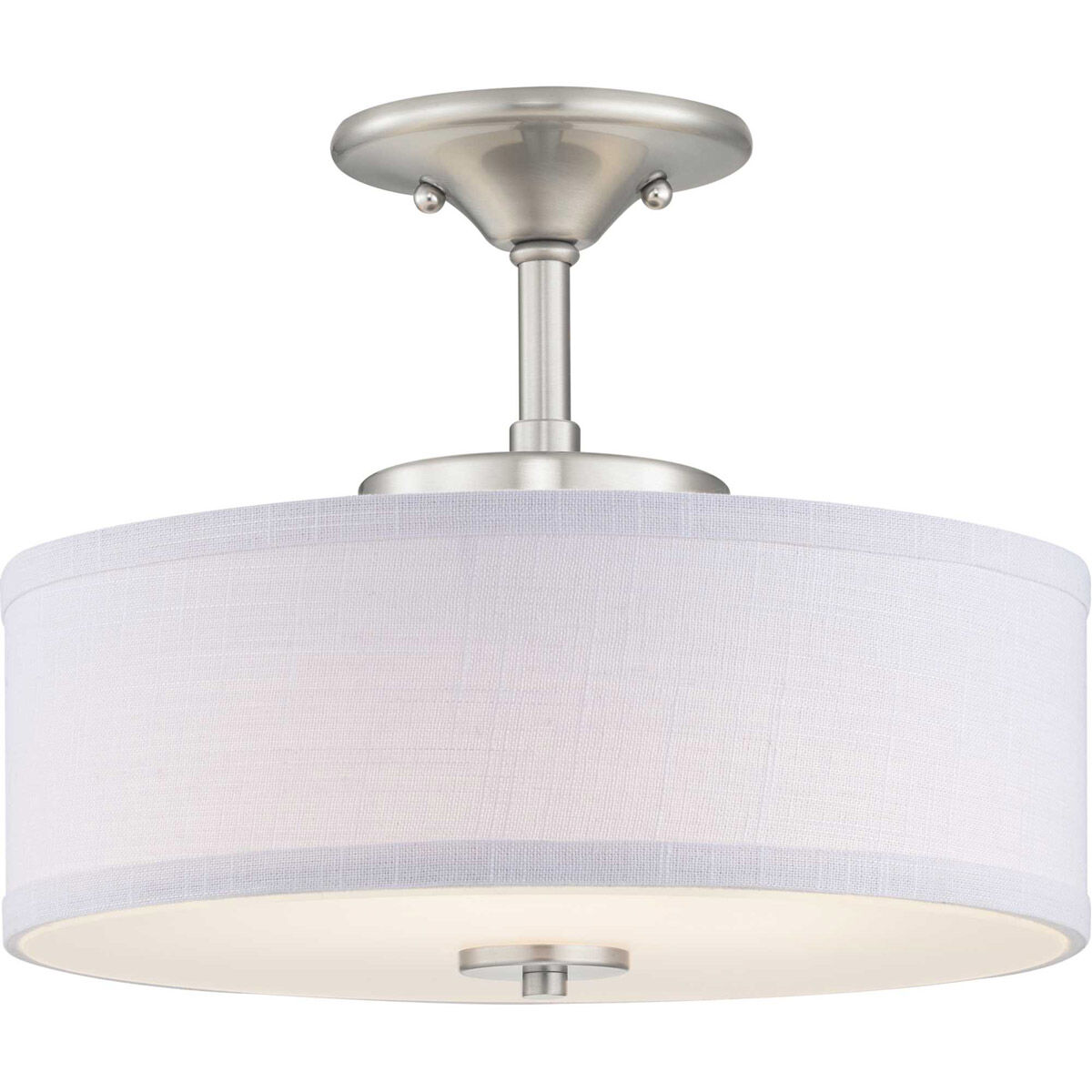 Inspire LED LED 13 inch Brushed Nickel Semi-Flush Mount Ceiling Light, Progress LED