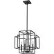 Titania 4 Light 18 inch Matte Black Chandelier Ceiling Light