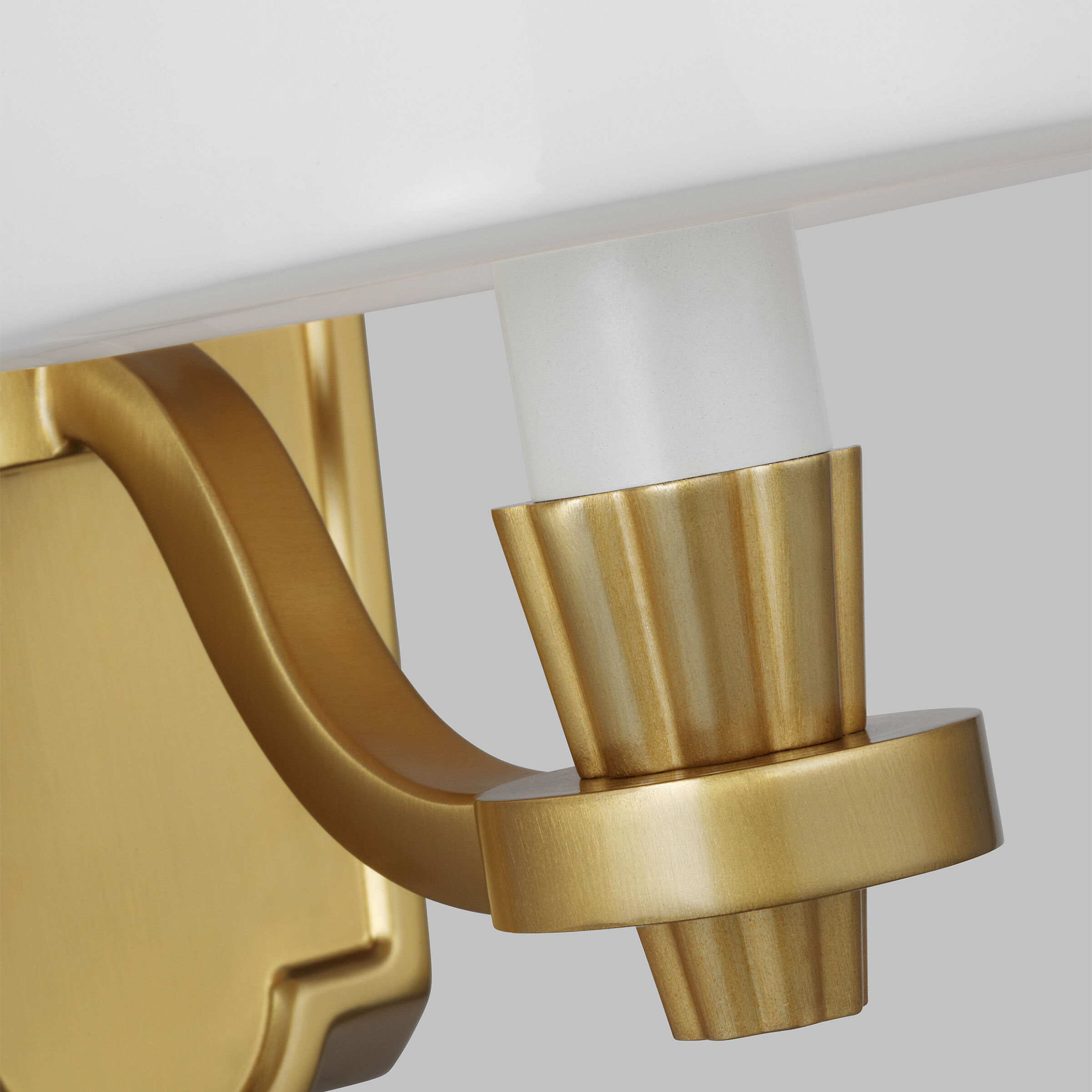 AH by Alexa Hampton Paisley Vanity Light Wall Light in Burnished Brass