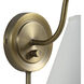 Arielle 1 Light 7.5 inch Antique Brushed Brass Sconce Wall Light