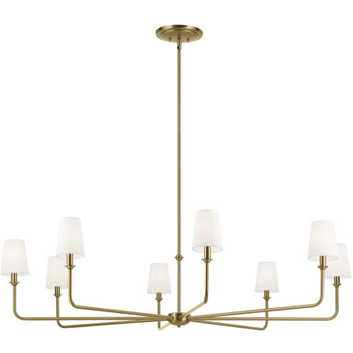 Pallas 8 Light Brushed Natural Brass Chandelier Ceiling Light