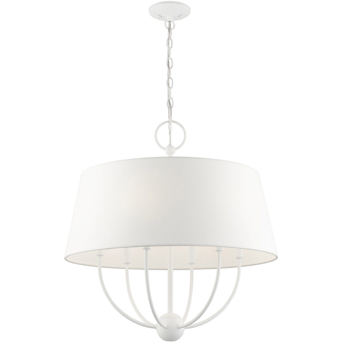 Ridgecrest 6 Light 24 inch White Pendant Chandelier Ceiling Light