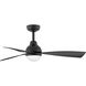 Una 44 inch Matte Black Fan